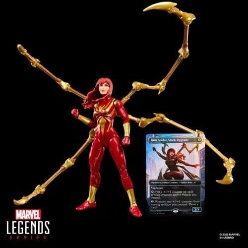 Hasbro Spider-Man Marvel Legends Magic: The Gathering Mary Jane Watson (Iron Spider) 6-Inch Action Figure and Card