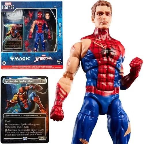 Hasbro Spider-Man Marvel Legends Magic: The Gathering Battle-Damaged Spider-Man 6-Inch Action Figure and Card