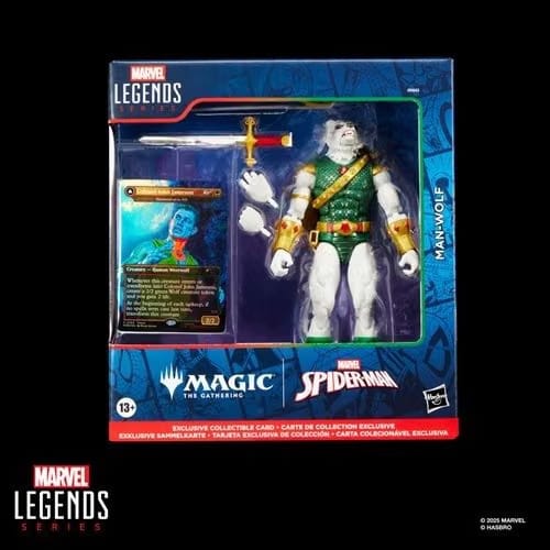 Hasbro Spider-Man Marvel Legends Magic: The Gathering Man-Wolf 6-Inch Action Figure and Card