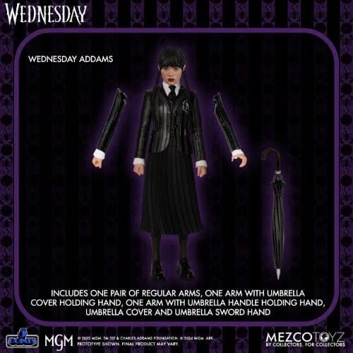 Mezco Toyz Wednesday 5 Points Wednesday & Enid Boxed Set Action Figures