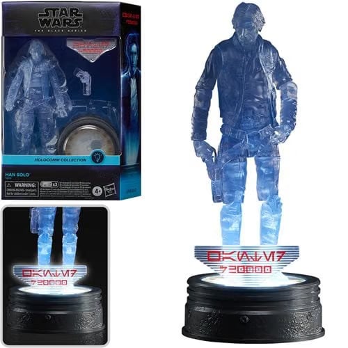 Hasbro Star Wars The Black Series Holocomm Collection Han Solo 6-Inch Action Figure with Light-Up Holopuck