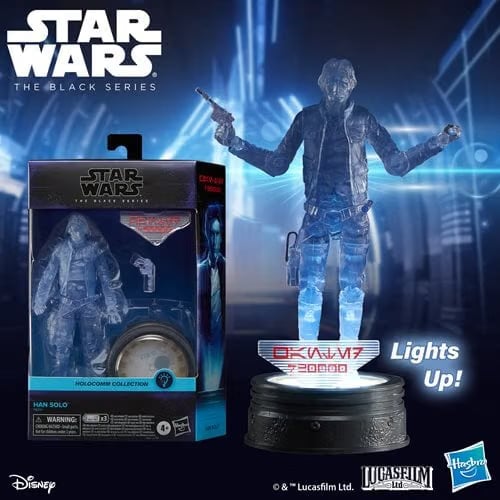 Hasbro Star Wars The Black Series Holocomm Collection Han Solo 6-Inch Action Figure with Light-Up Holopuck