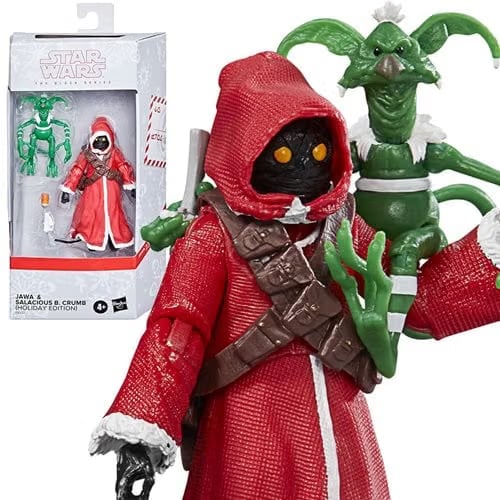 Hasbro Star Wars The Black Series Jawa & Salacious B. Crumb (Holiday Edition) 6-Inch Action Figure - Exclusive