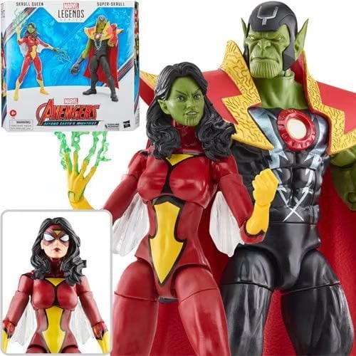 Hasbro Avengers 60th Anniversary Marvel Legends Skrull Queen and Super-Skrull 6-Inch Action Figures