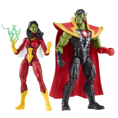 Hasbro Avengers 60th Anniversary Marvel Legends Skrull Queen and Super-Skrull 6-Inch Action Figures