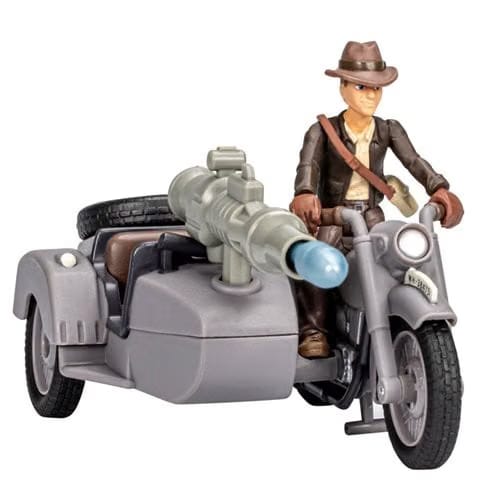 Hasbro Indiana Jones Worlds of Adventure Indiana Jones with Motorcycle and Sidecar Action Figure Set