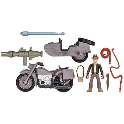 Hasbro Indiana Jones Worlds of Adventure Indiana Jones with Motorcycle and Sidecar Action Figure Set