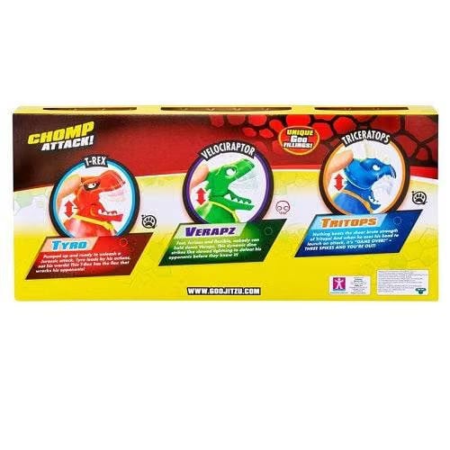 Moose Toys Heroes of Goo Jit Zu Dino Power Chomp Attack Mega 3 Pack Action Figure