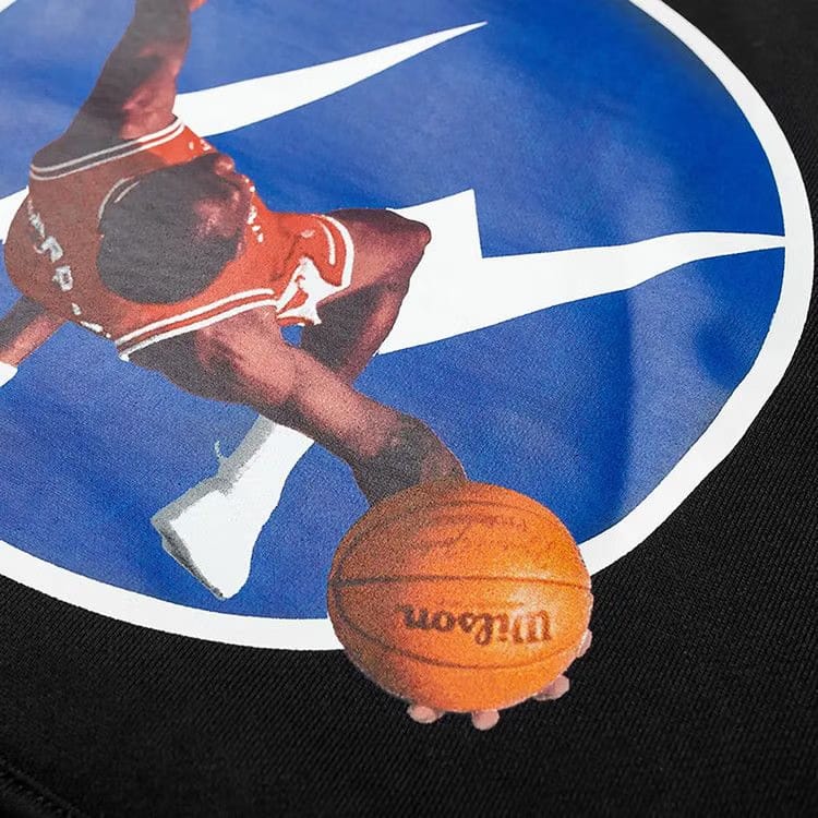 Air Jordan x Fragment Image Pullover Hoodie Black/Reflective Silver