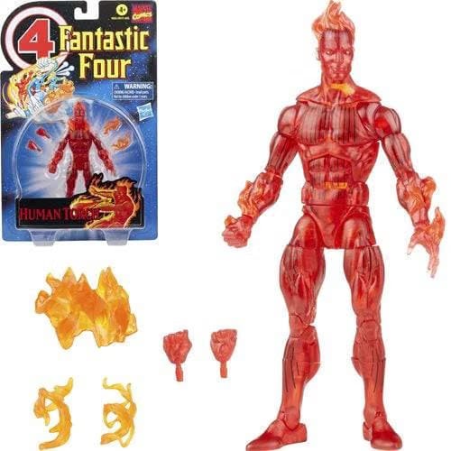Hasbro Fantastic Four Retro Marvel Legends Human Torch 6-Inch Action Figure