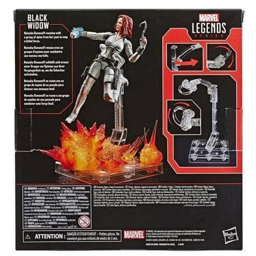 Hasbro Black Widow Marvel Legends 6-Inch Deluxe White Costume Action Figure with Stand