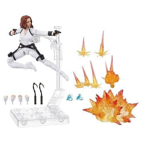 Hasbro Black Widow Marvel Legends 6-Inch Deluxe White Costume Action Figure with Stand