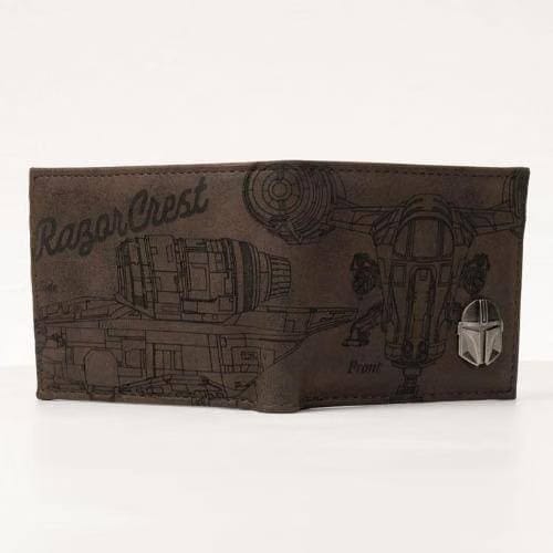 Bioworld Star Wars: Mandalorian Etched PU Bifold Wallet - Entertainment Earth Exclusive