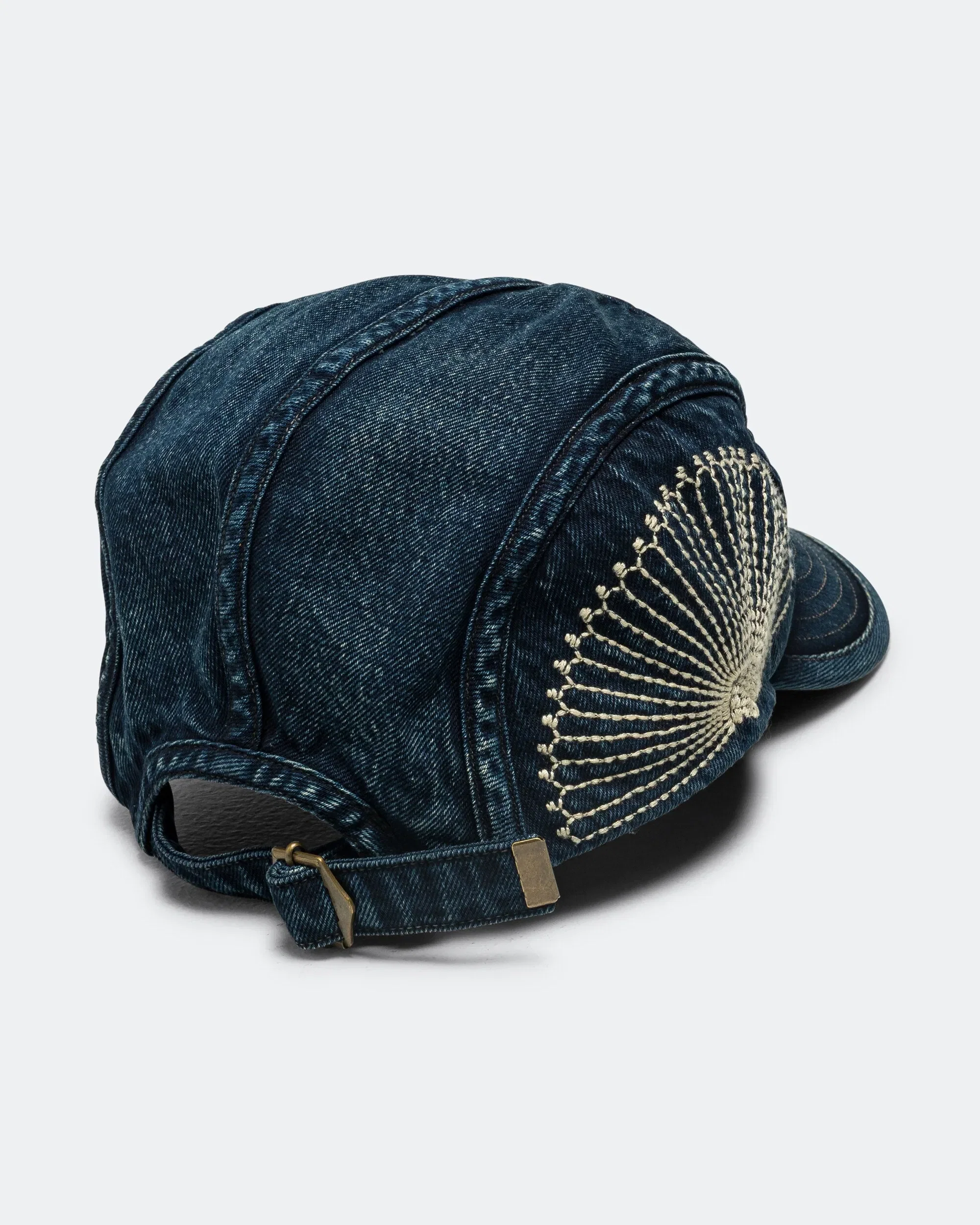 KAPITAL 10oz IDGxIDG Denim Camp Cap FUROSHIKI Embroidery - Indigo