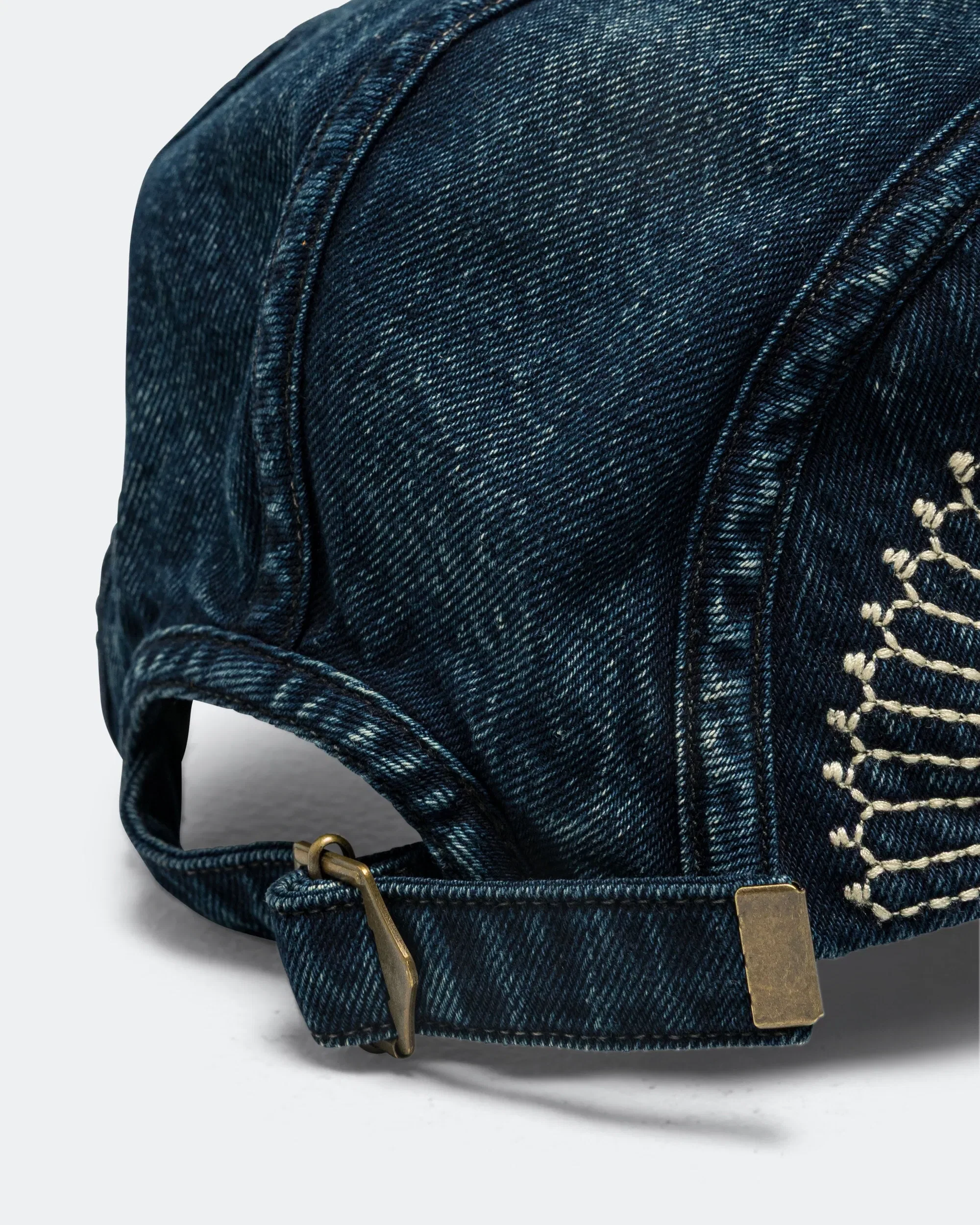 KAPITAL 10oz IDGxIDG Denim Camp Cap FUROSHIKI Embroidery - Indigo