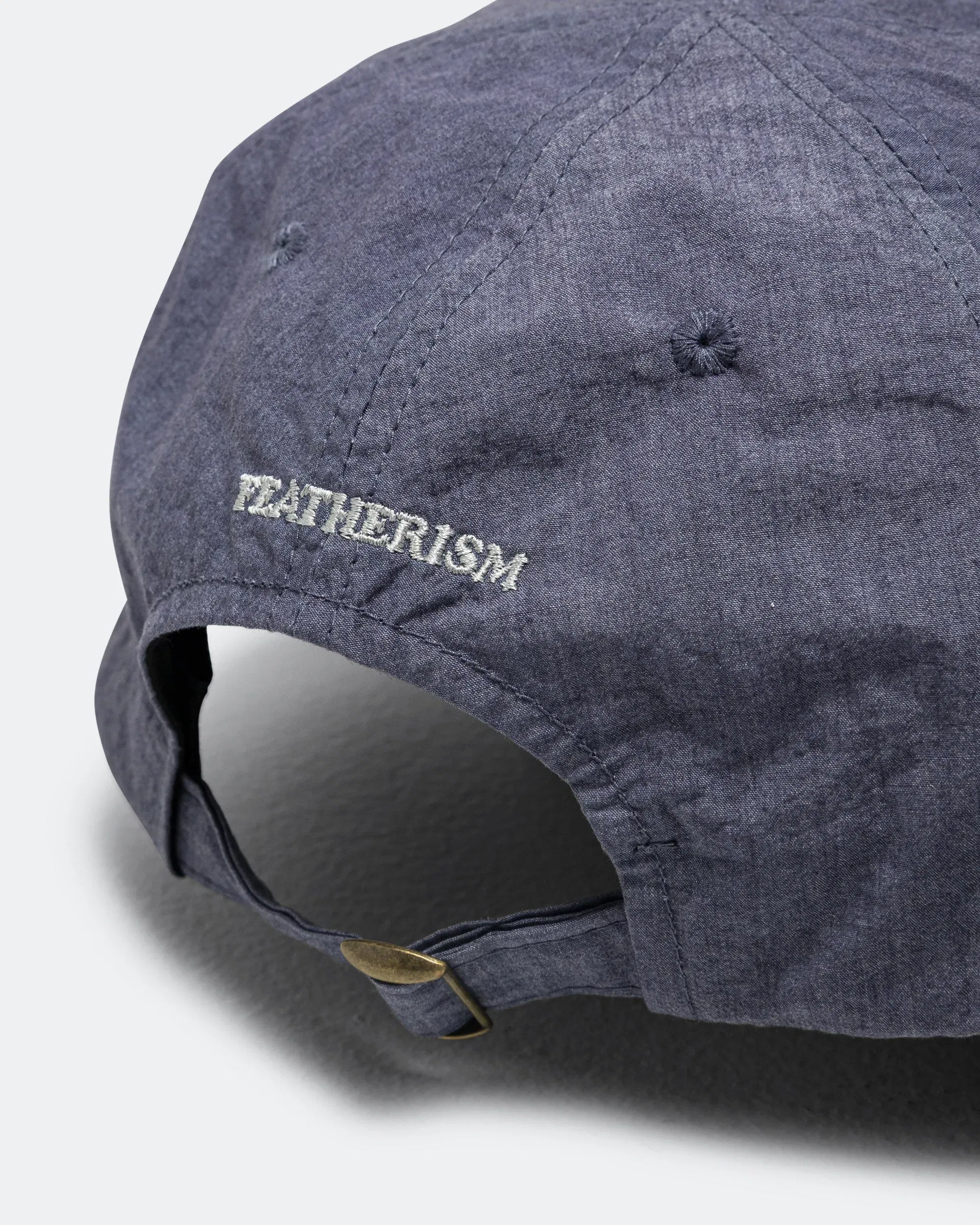 Found Feather 6 Panel Strap Back Cap - Blue