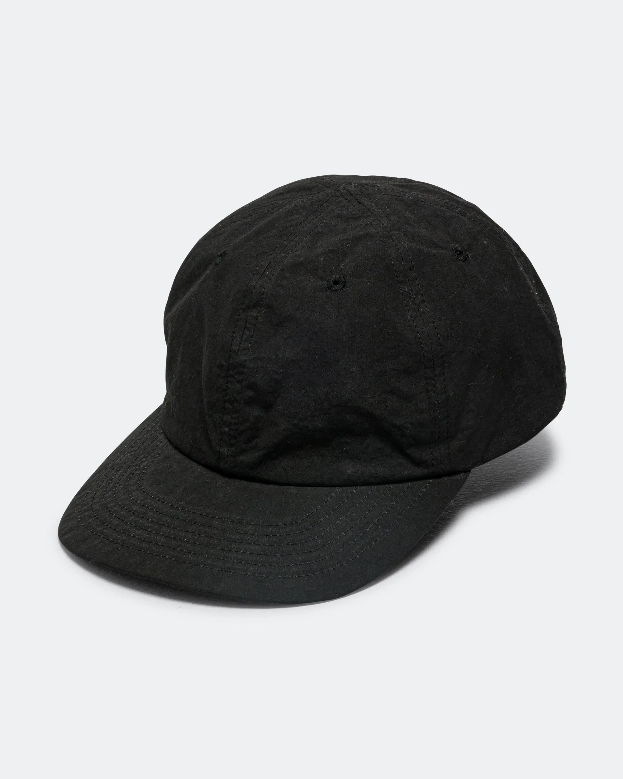 Found Feather 6 Panel Strap Back Cap - Black