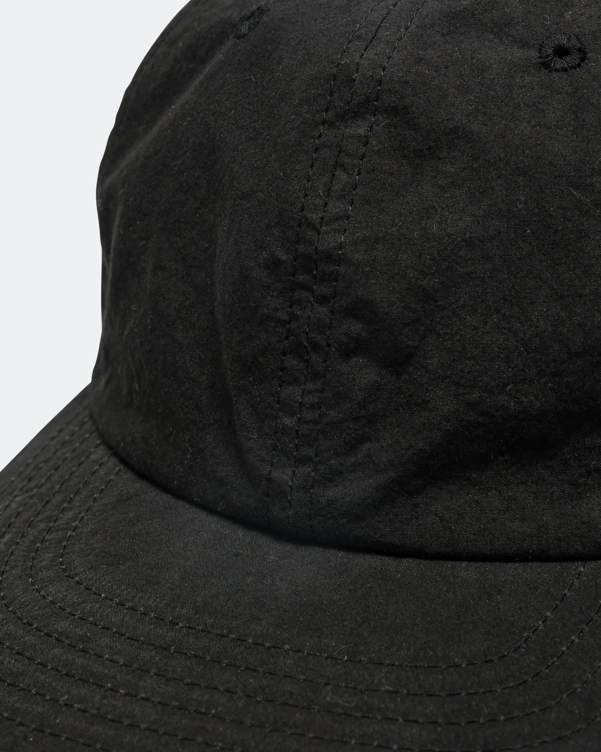 Found Feather 6 Panel Strap Back Cap - Black