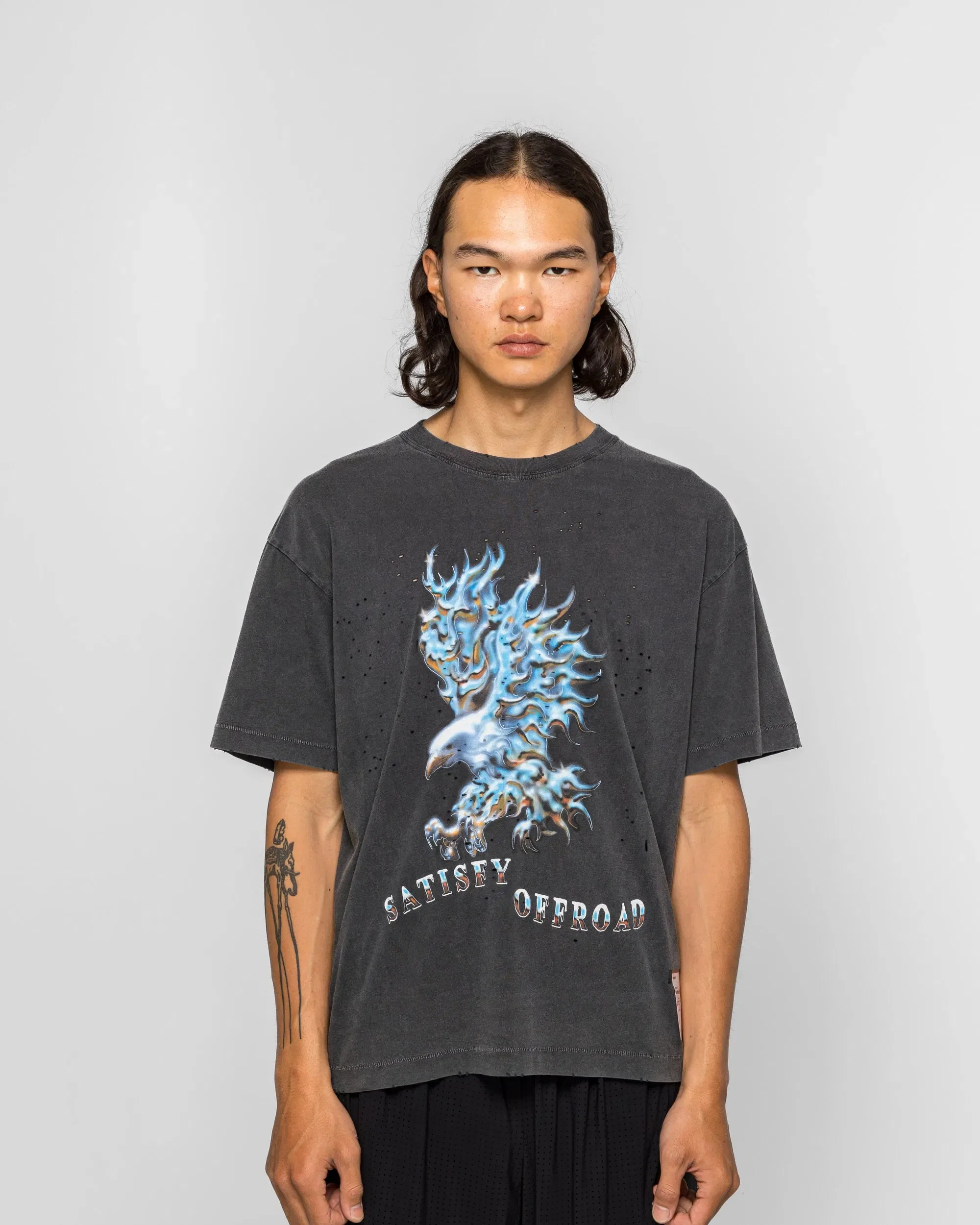 Satisfy MothTech Eagle Off Road T-Shirt - Aged Black