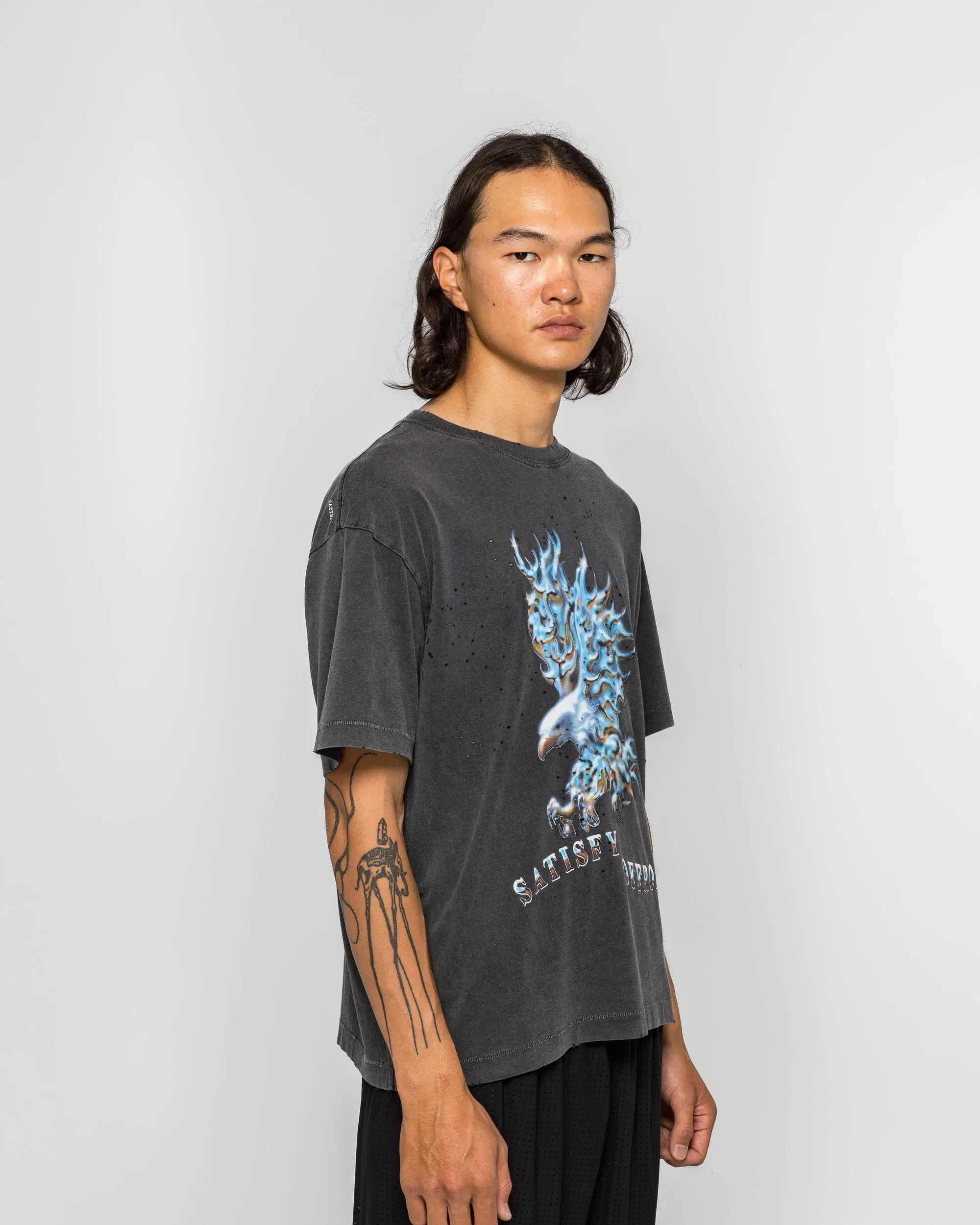 Satisfy MothTech Eagle Off Road T-Shirt - Aged Black
