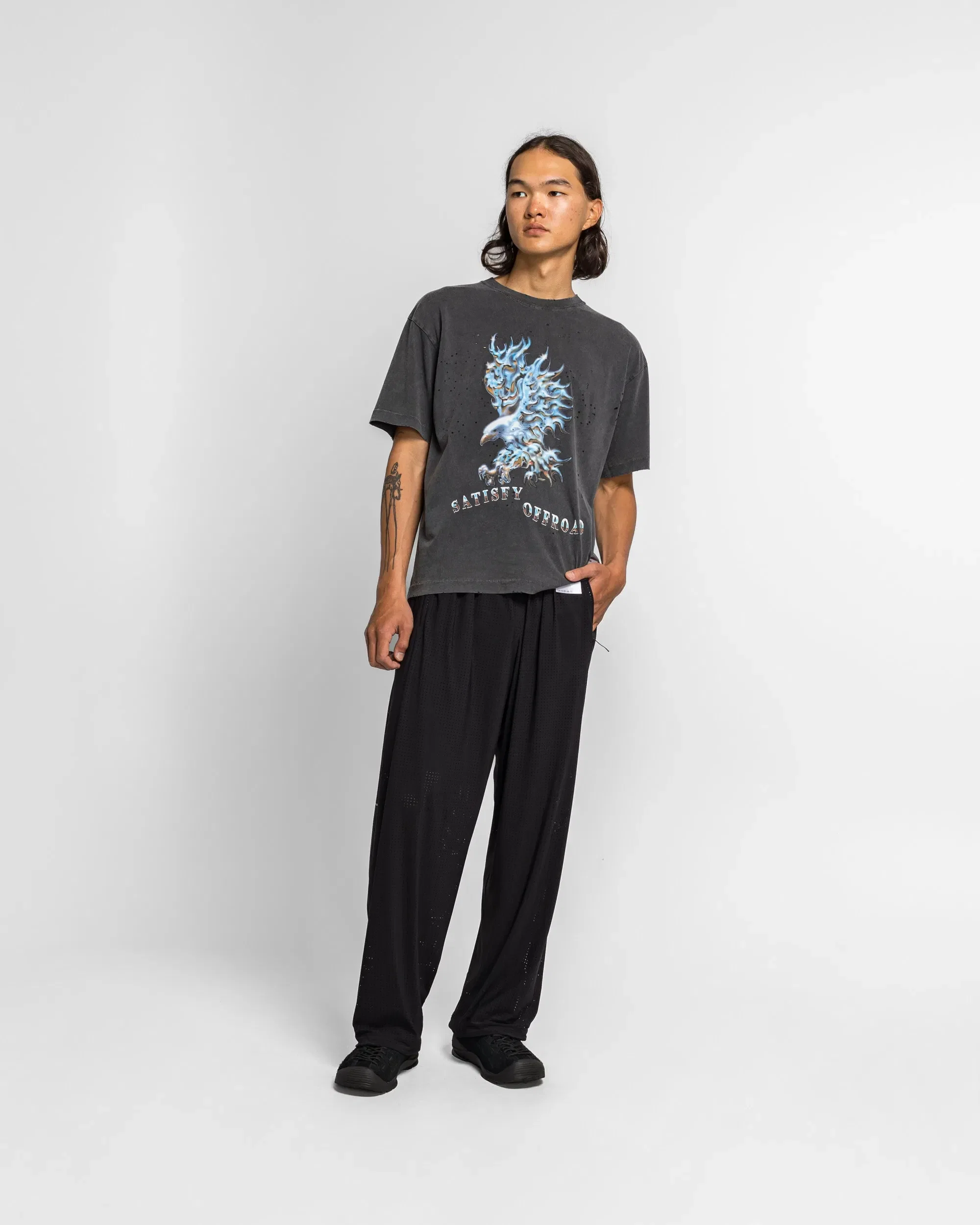 Satisfy MothTech Eagle Off Road T-Shirt - Aged Black