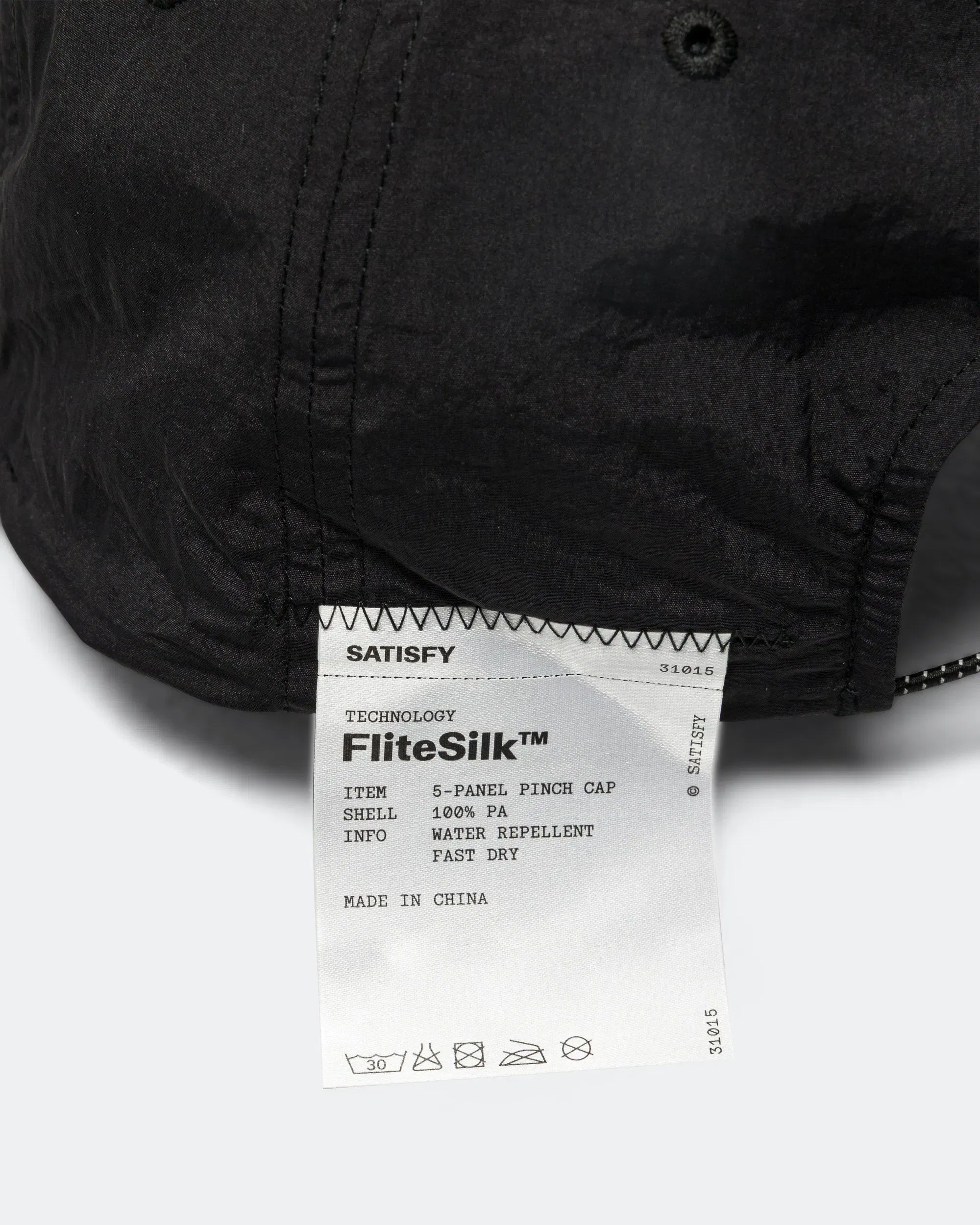 Satisfy FliteSilk 5 Panel Pinch Cap - Black Off-Road