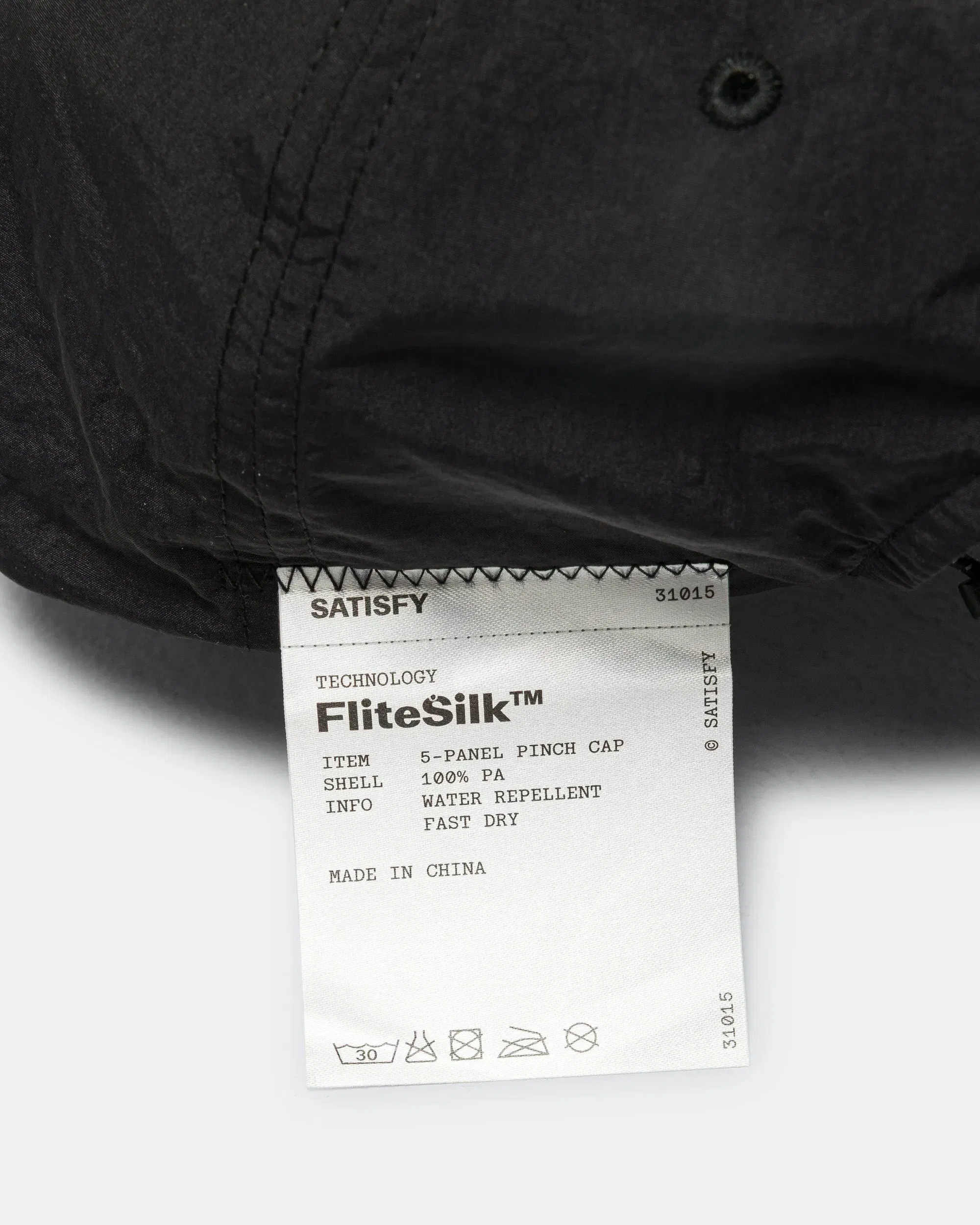 Satisfy FliteSilk 5 Panel Pinch Cap - Black Eagle