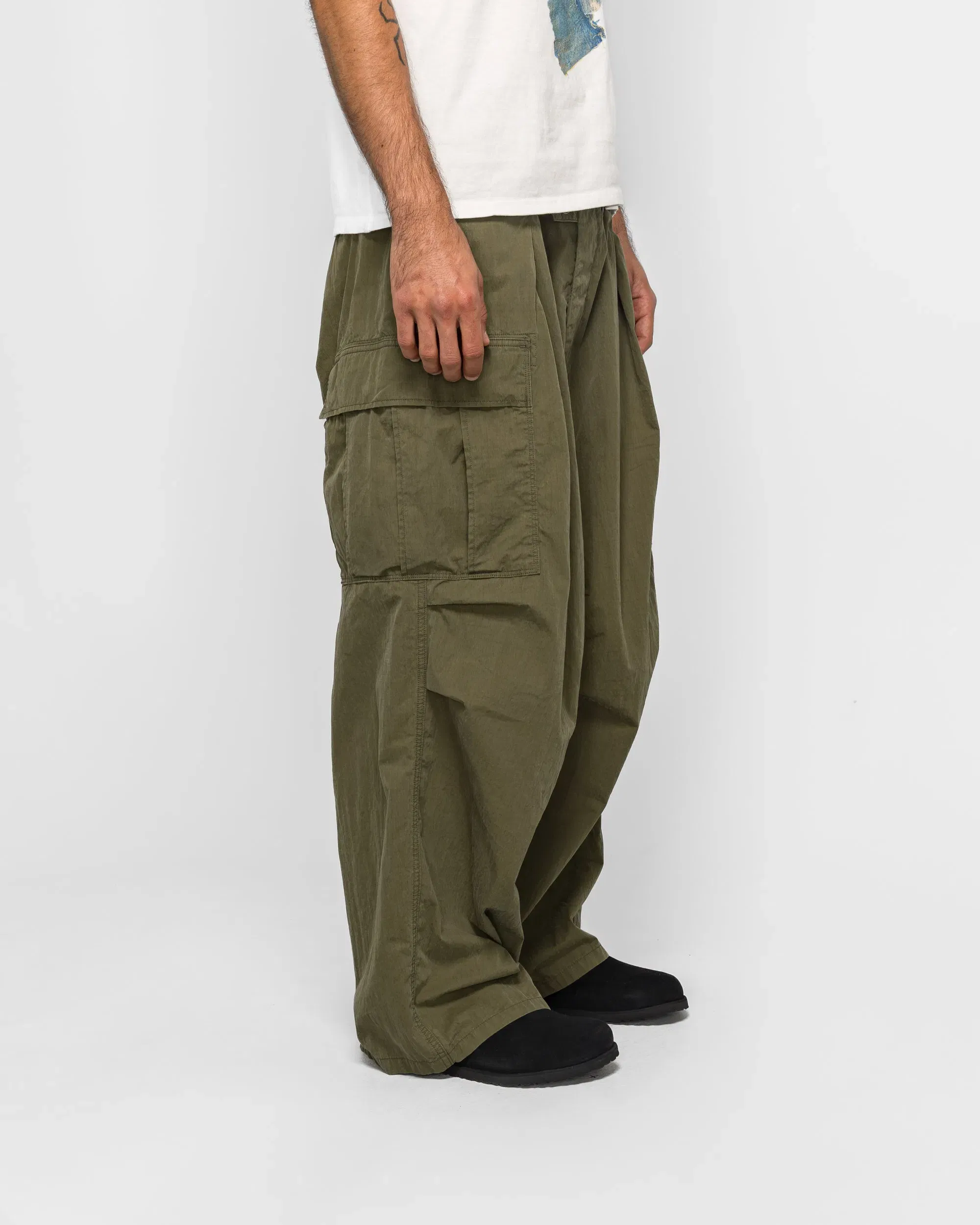 KAPITAL Rip Stop JUMBO Cargo Pants - Khaki