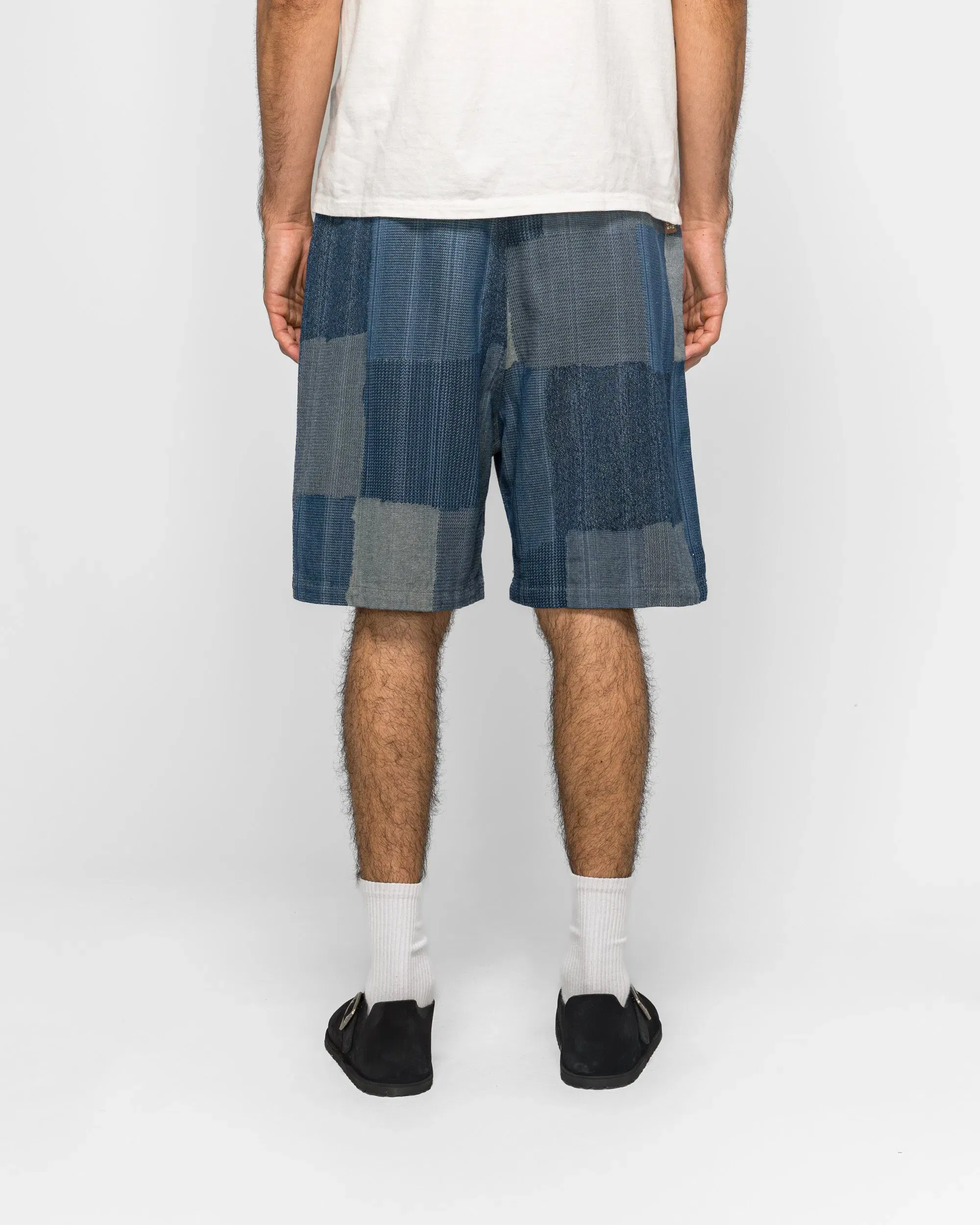 KAPITAL Cotton Linen TUGIHAGI EASY Short Pants - Navy