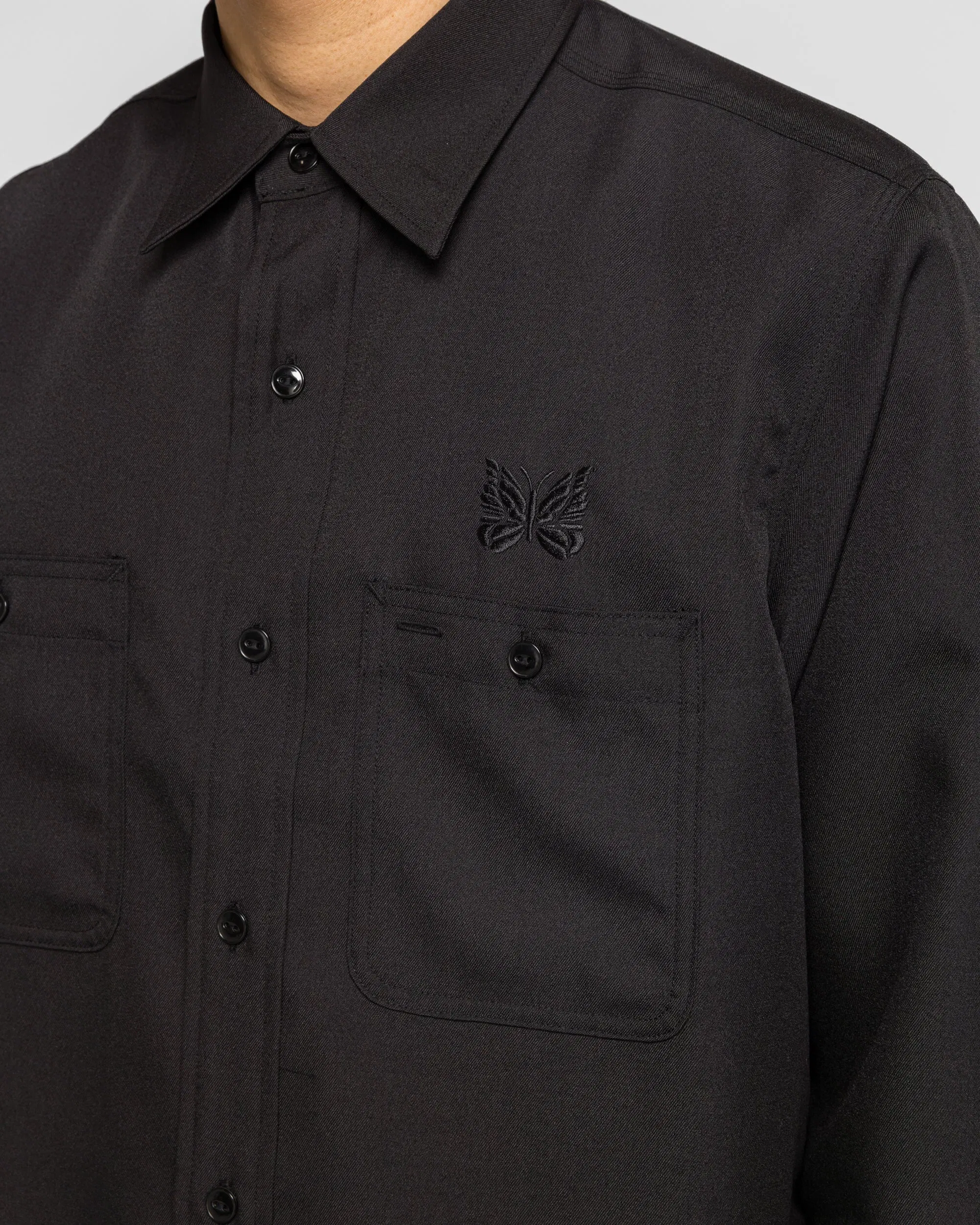 Needles Work Shirt - Black PE/W Gabardine