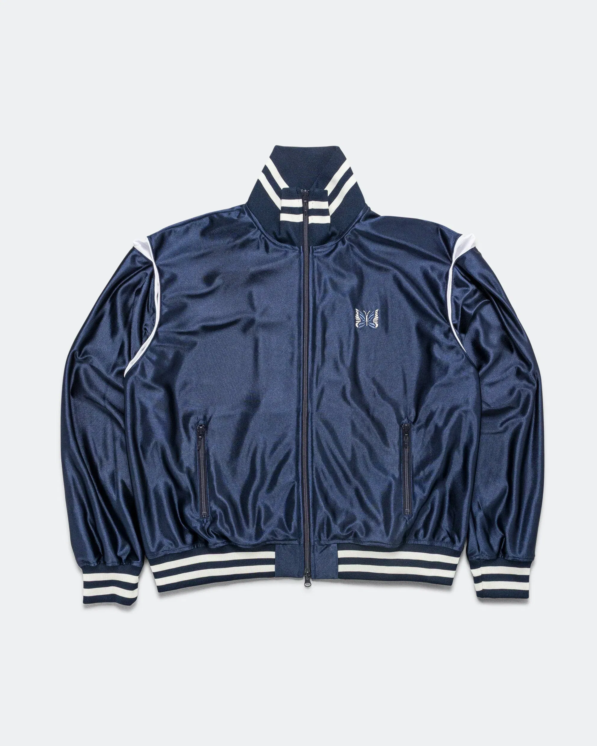 Needles Track Jacket - Navy Tricot Sateen