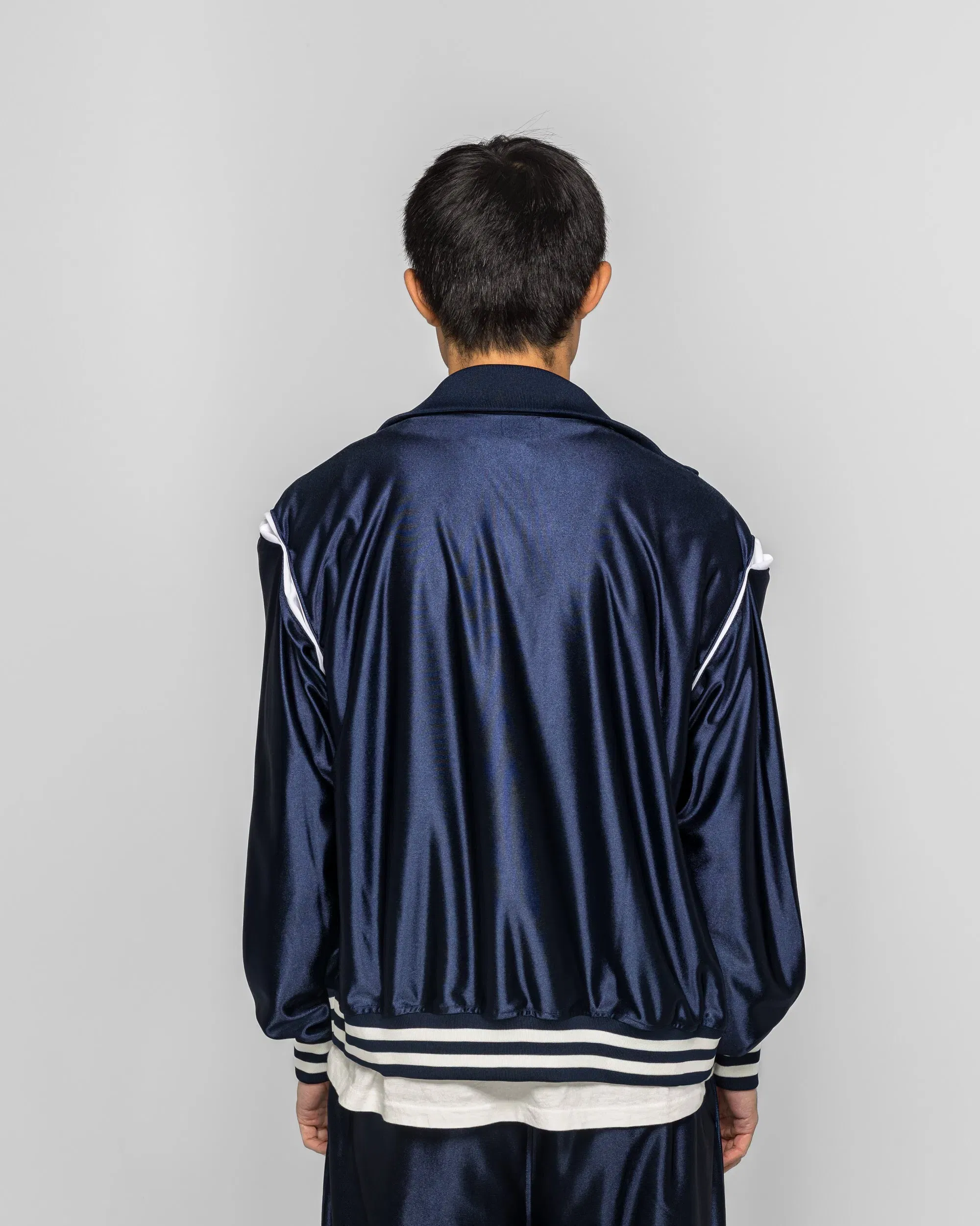 Needles Track Jacket - Navy Tricot Sateen