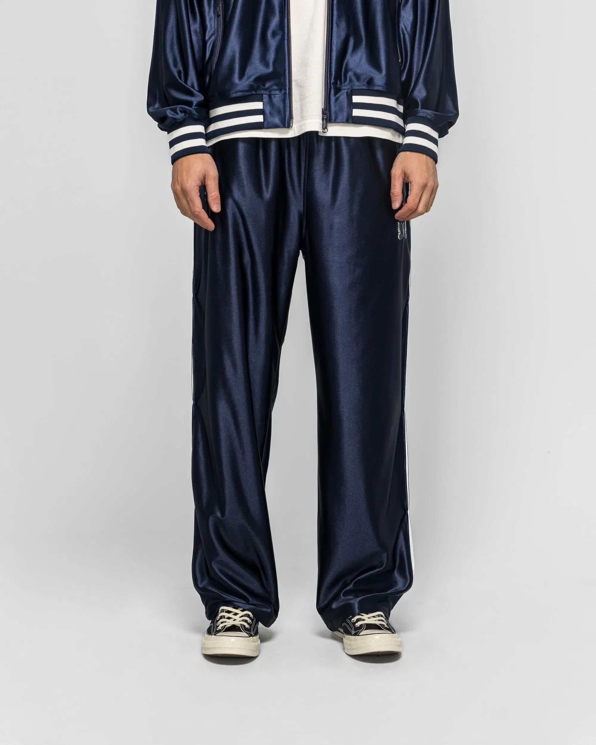 Needles Track Pant - Navy Tricot Sateen