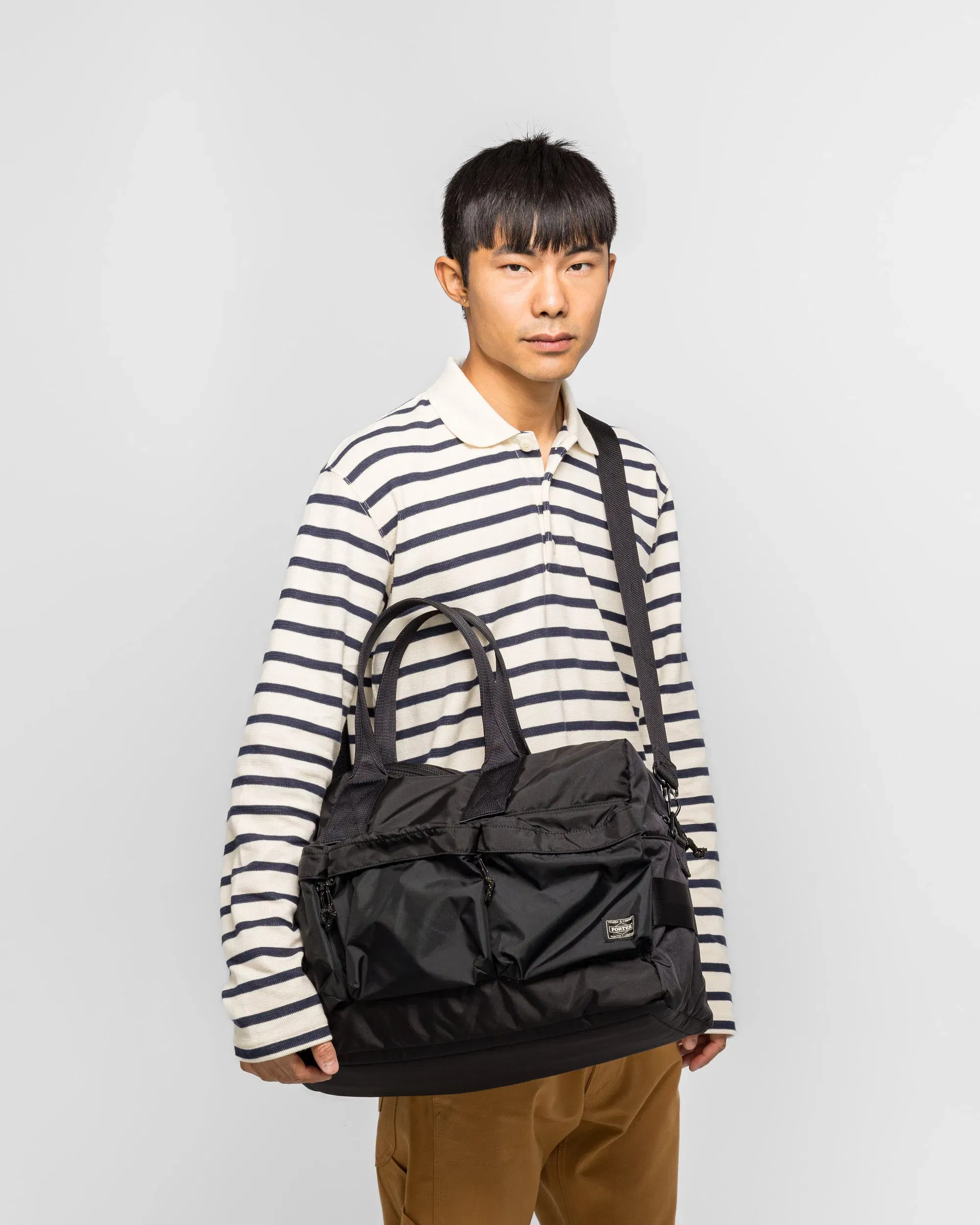 Porter-Yoshida & Co. FORCE 2WAY Duffle Bag - Black