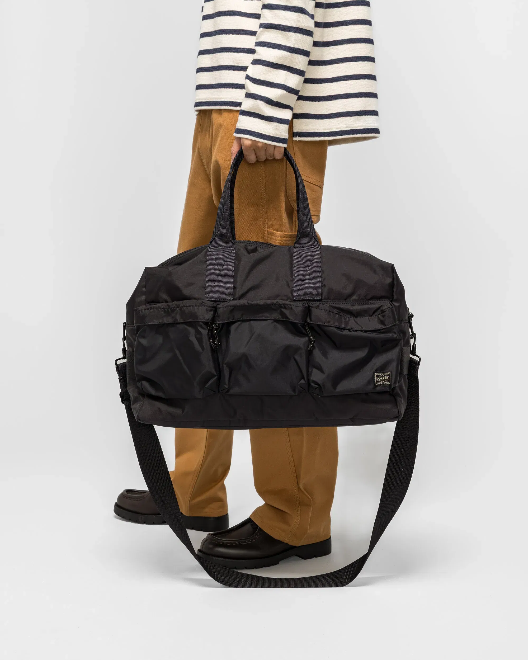 Porter-Yoshida & Co. FORCE 2WAY Duffle Bag - Black