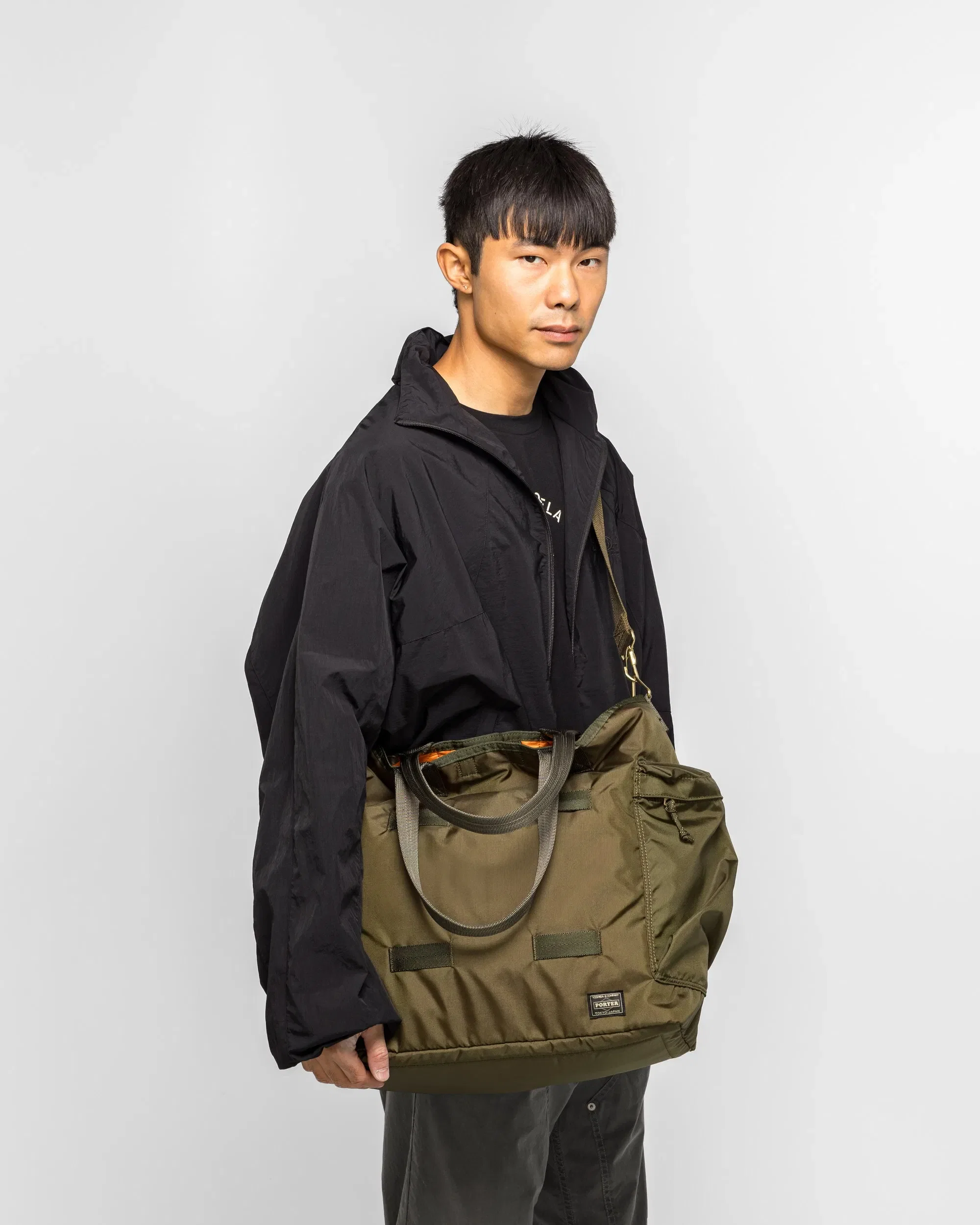 Porter-Yoshida & Co. Force 2WAY Tote Bag - Olive Drab