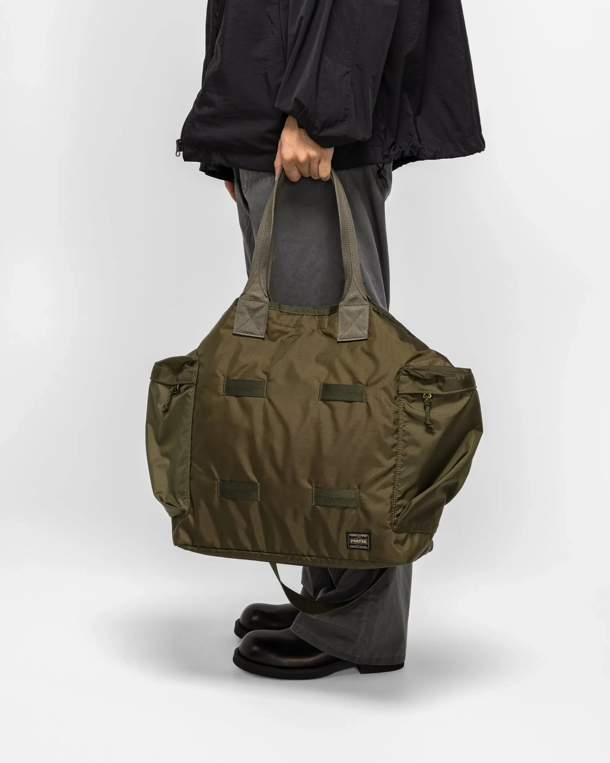 Porter-Yoshida & Co. Force 2WAY Tote Bag - Olive Drab