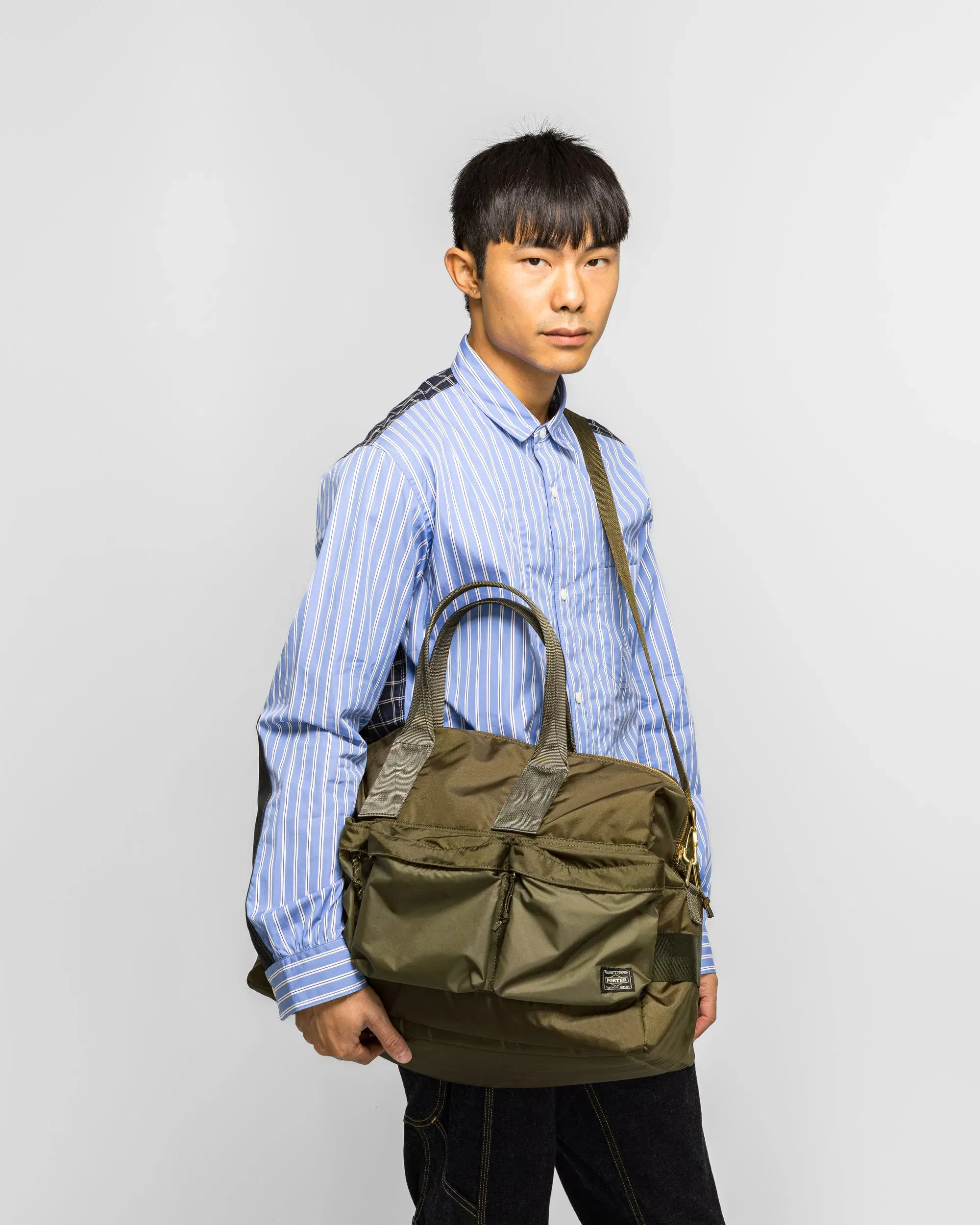 Porter-Yoshida & Co. FORCE 2WAY Duffle Bag - Olive Drab