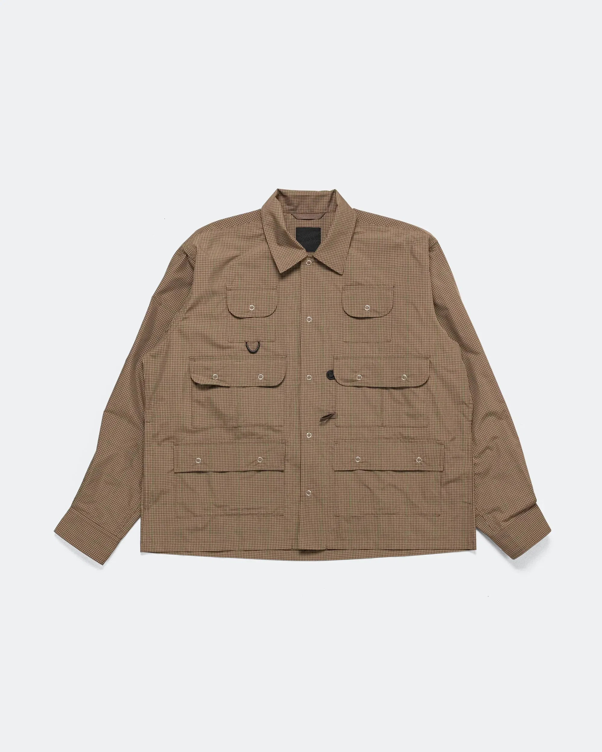 DAIWA PIER39 Tech Multi Fishing Pocket Shirt LS - Brown Gray