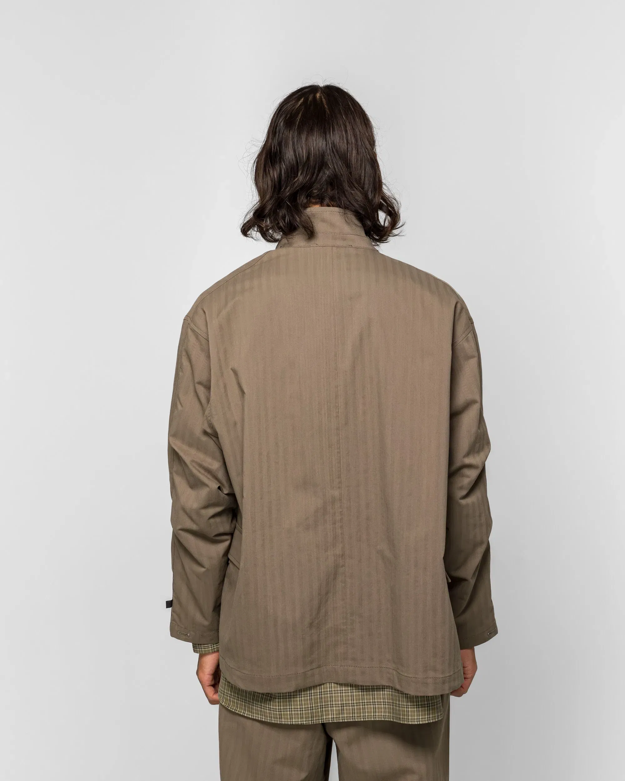 DAIWA PIER39 Tech Loose 2B Jacket Herringbone - Sage Gray