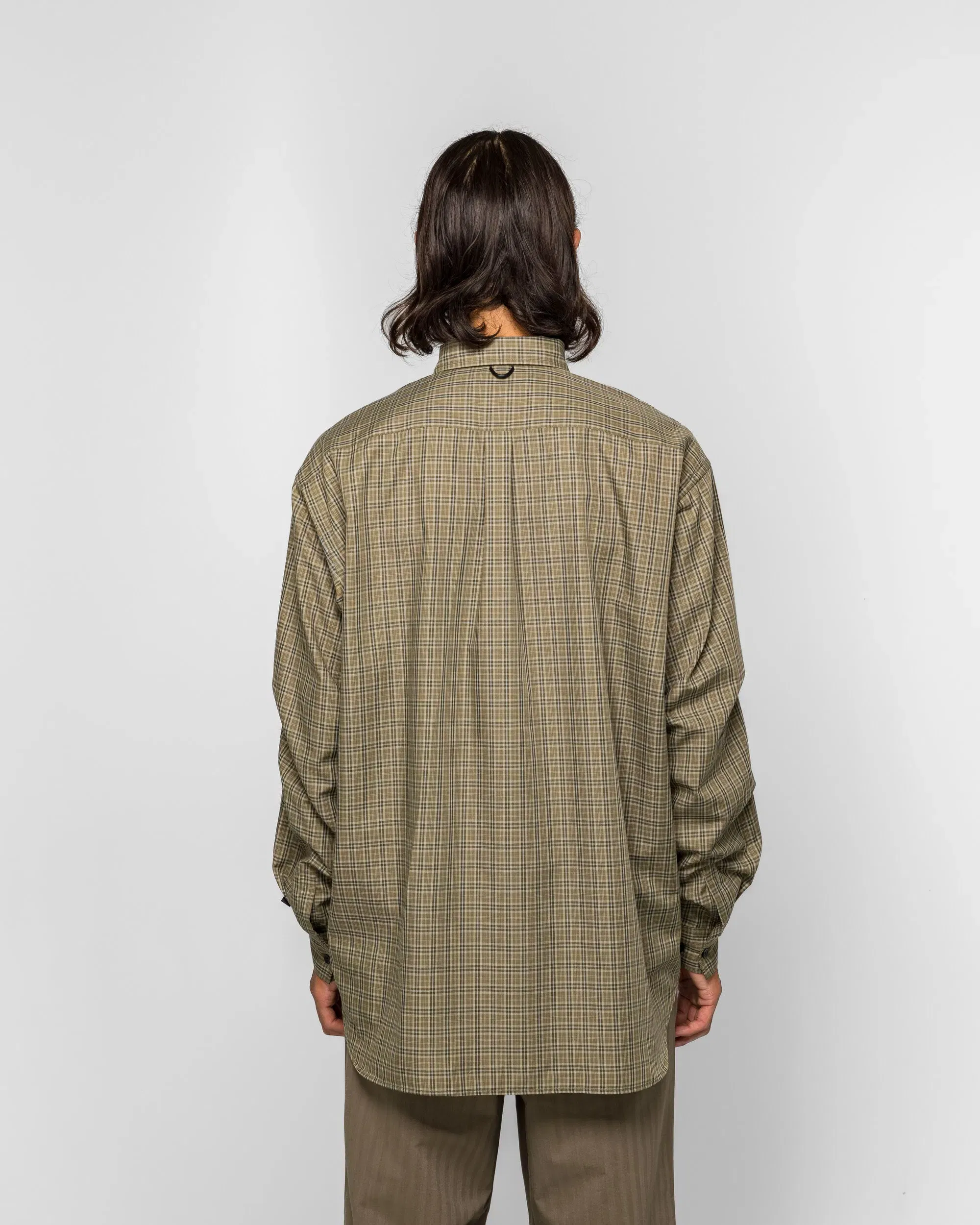 DAIWA PIER39 Tech Button Down Shirt LS Plaid - Sage Gray