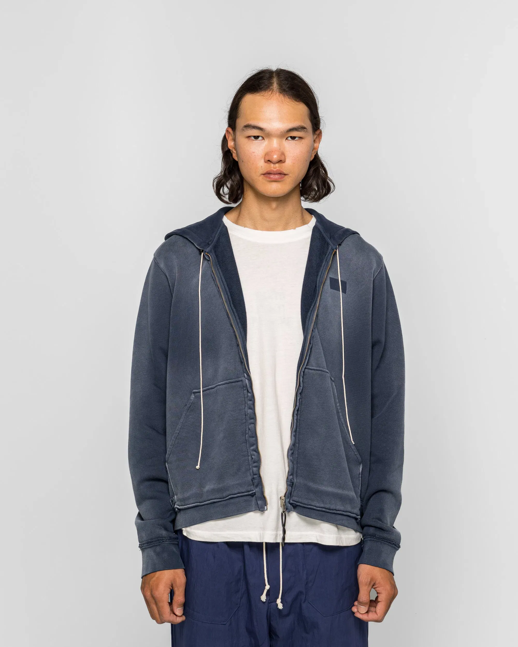 Camiel Fortgens Fitted Zip Hoodie - Navy Sunfade