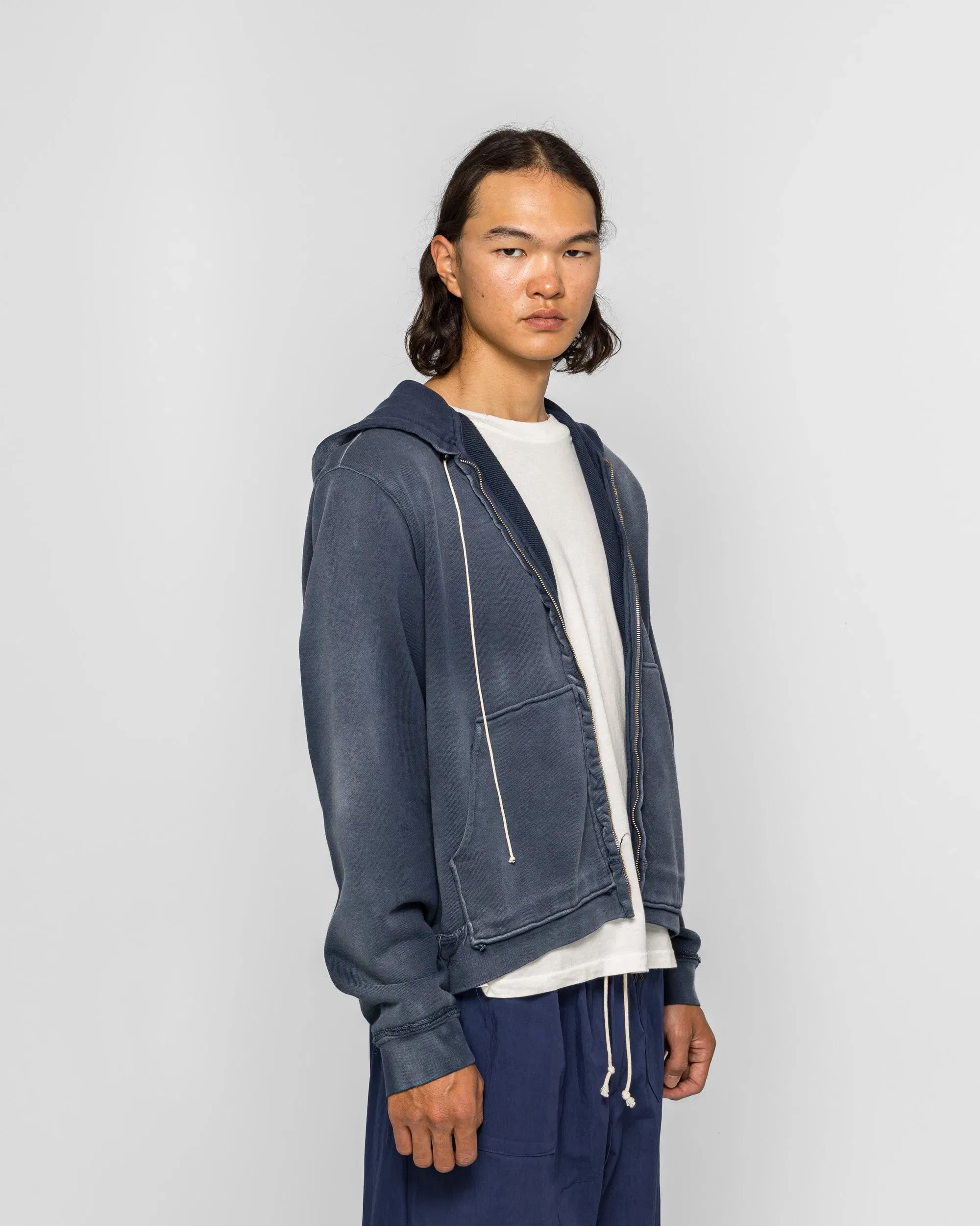 Camiel Fortgens Fitted Zip Hoodie - Navy Sunfade
