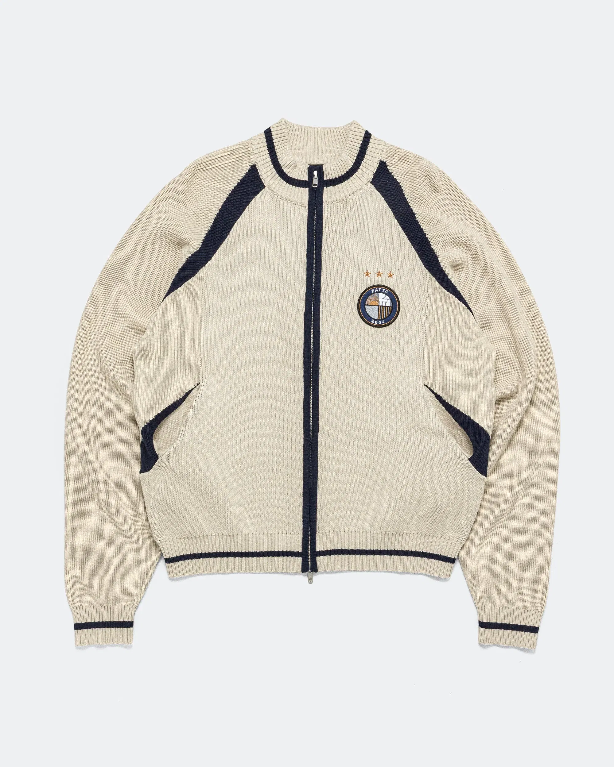 PATTA Track Top Cardigan - Vaporous Grey