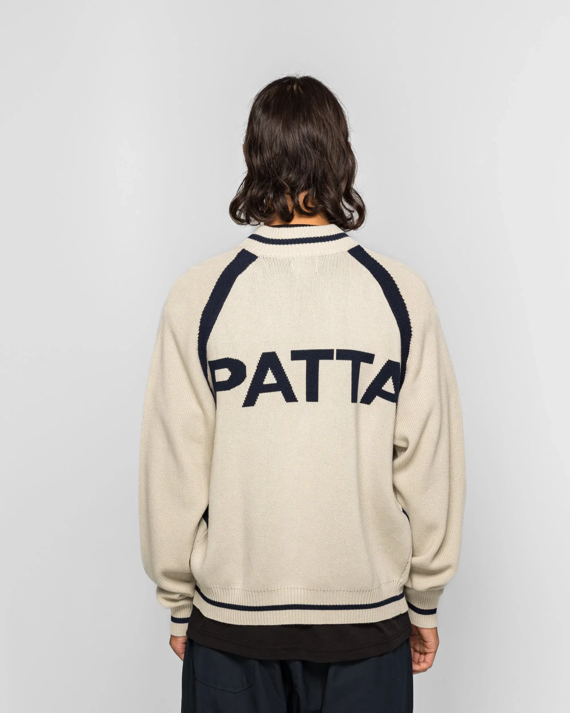 PATTA Track Top Cardigan - Vaporous Grey