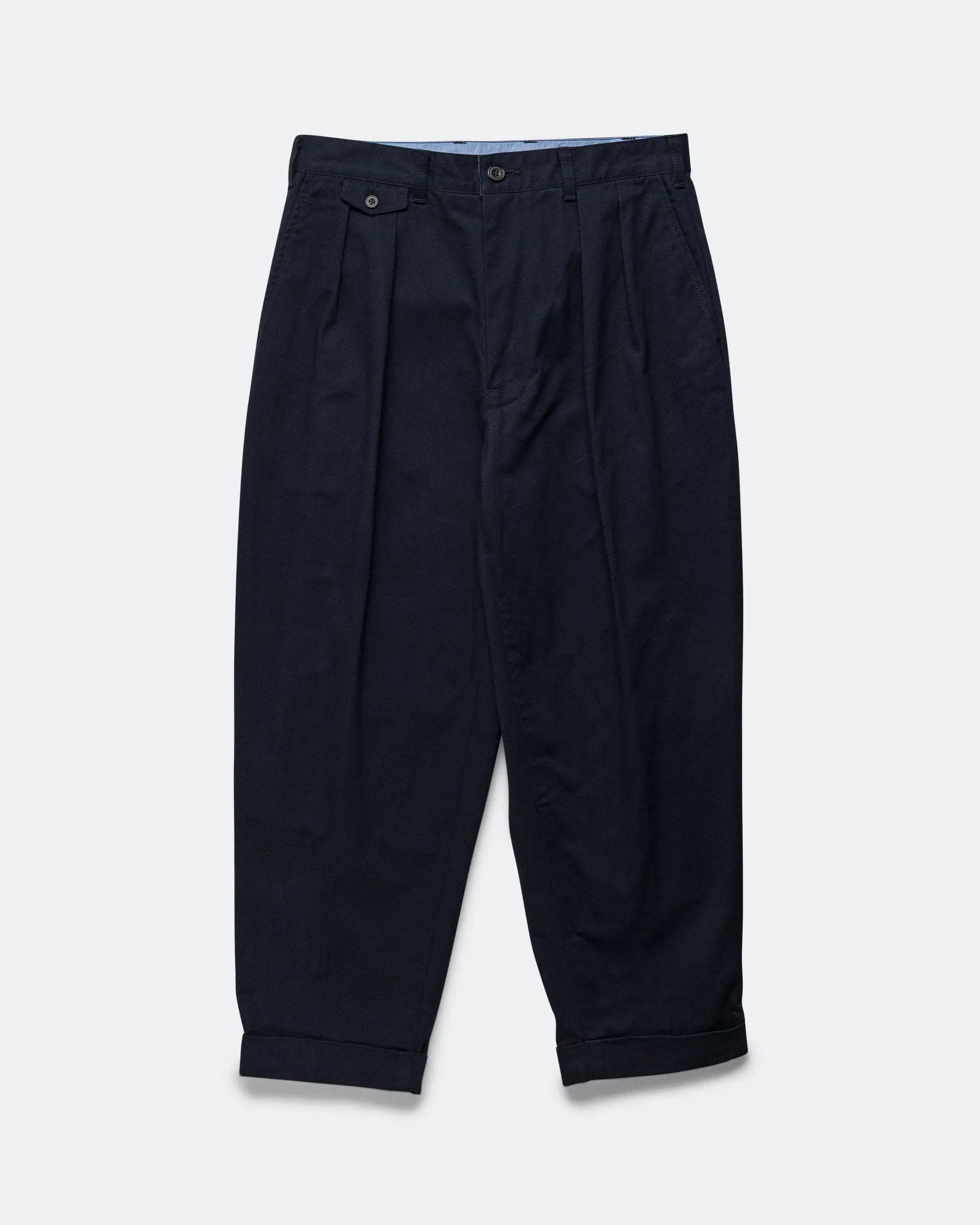 BEAMS PLUS 2 Pleat Twill Pants - Navy