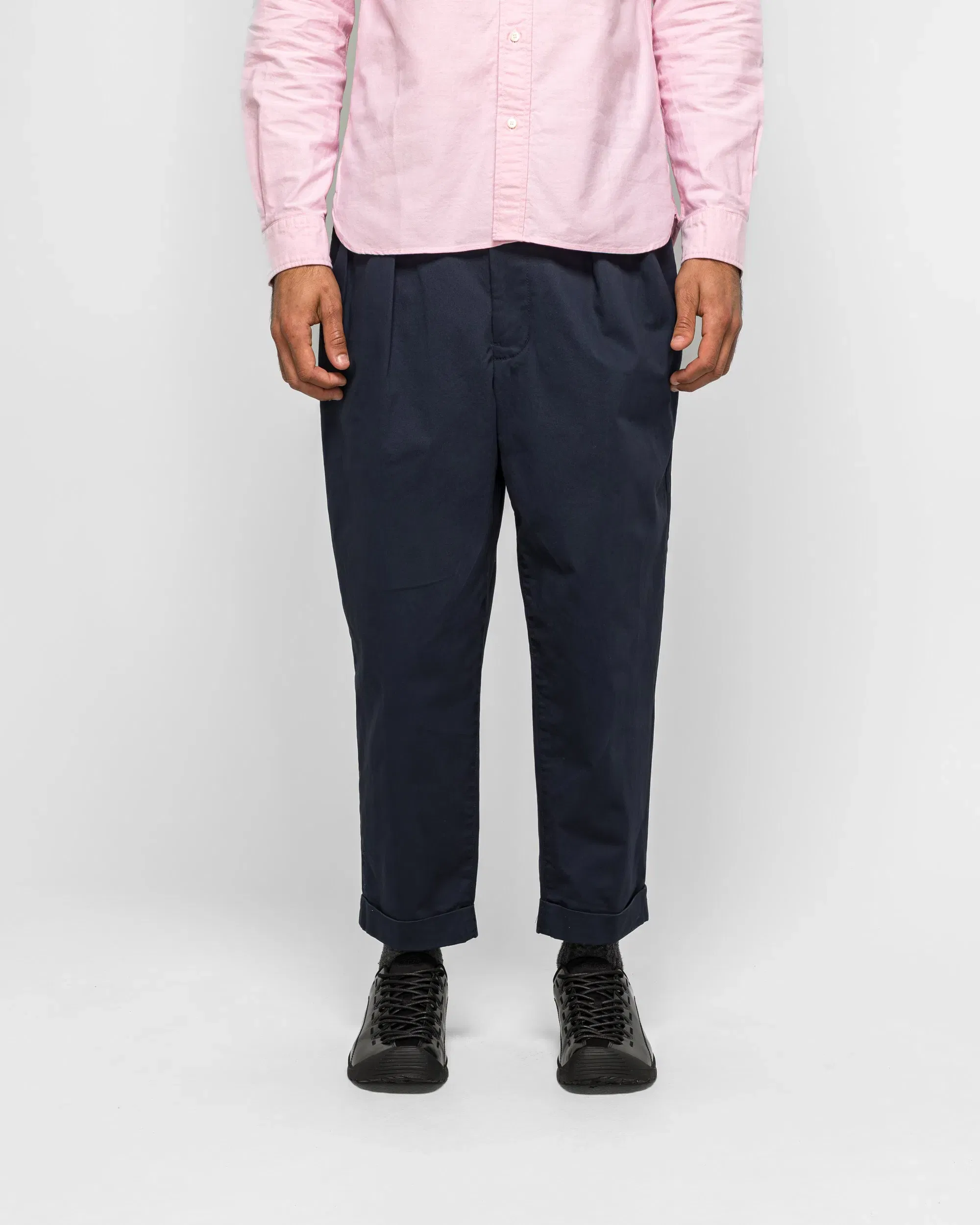 BEAMS PLUS 2 Pleat Twill Pants - Navy