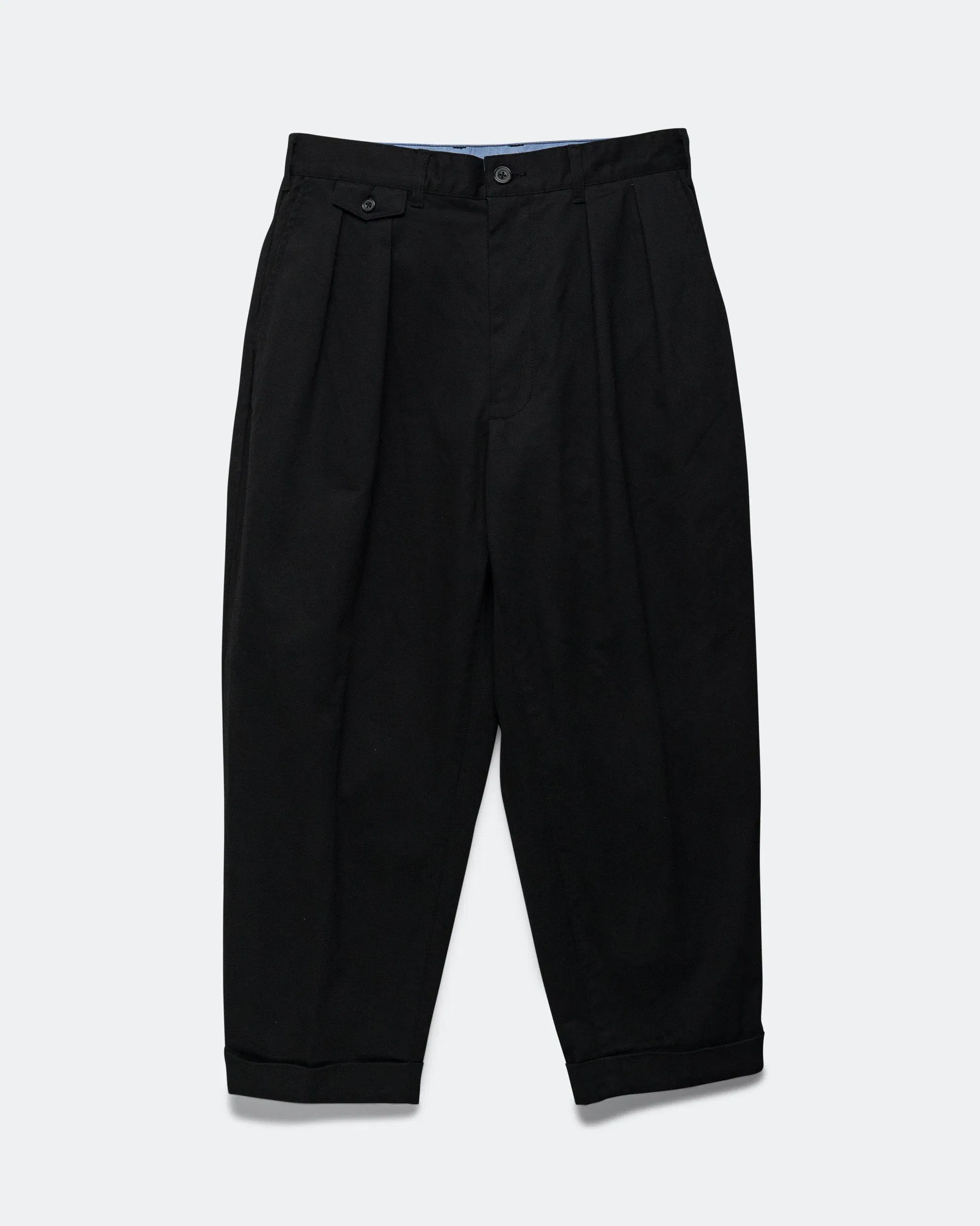 BEAMS PLUS 2 Pleat Twill Pants - Black