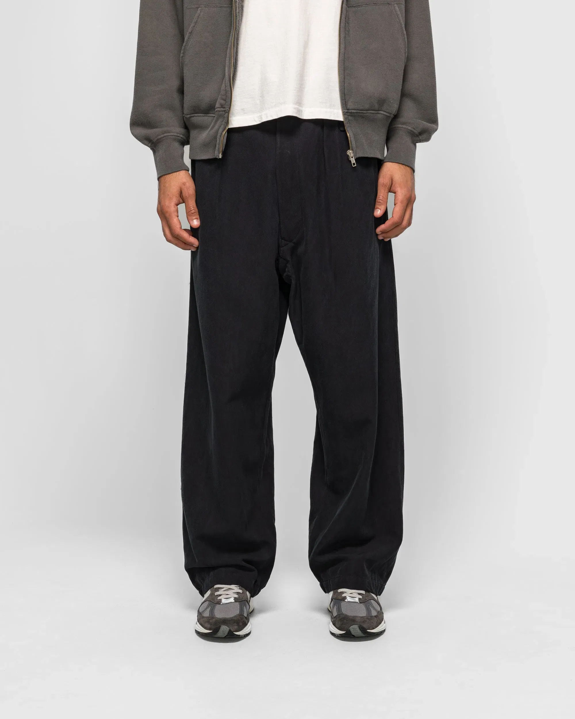 A.PRESSE Vintage Cotton Silk WW2 British Army Trousers - Black