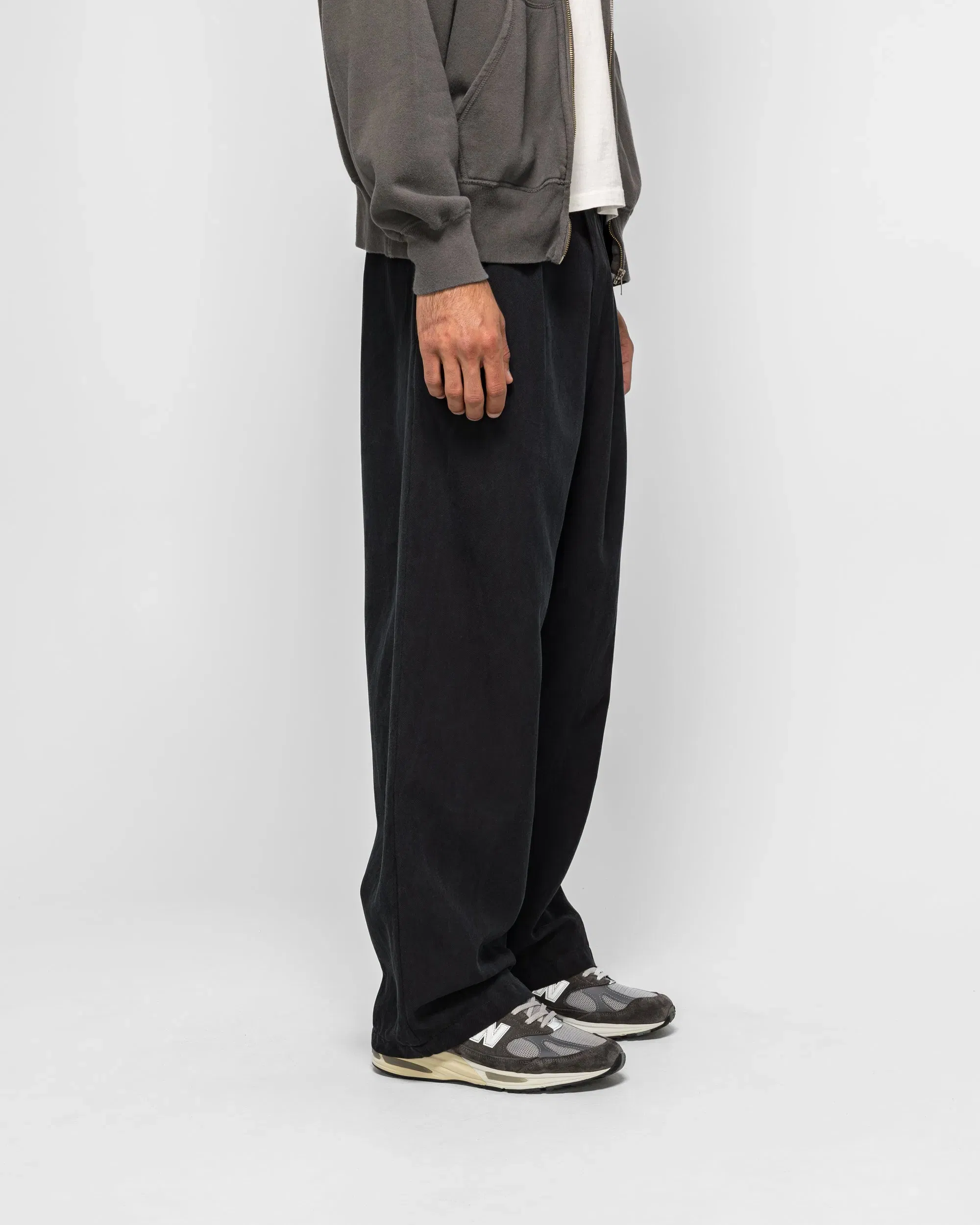 A.PRESSE Vintage Cotton Silk WW2 British Army Trousers - Black